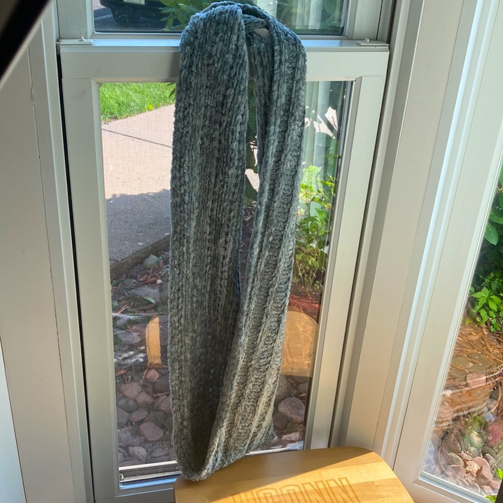 Gray Acrylic Infinity Scarf